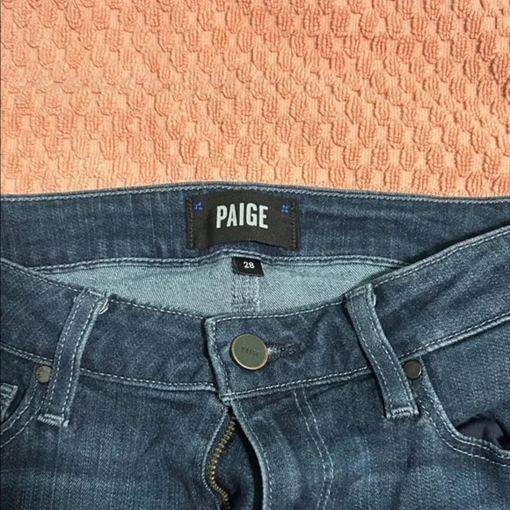 PAIGE Women's Dark Blue Skinny Jeans
